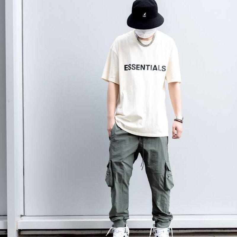 Fog T Shirt Tshirt T Shirt Letter Fashion Loose High Street ShortSleeved Tshirt Men's plus Size Retro Sports Fear Of God essential