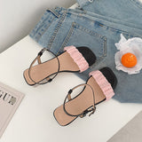 Nude Block Heel Sandals