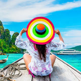 Straw Hat UV Protection Sun Protection Hat Beach Sun Hat