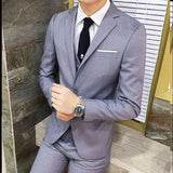 Seersucker Suit Tuxedo Three-Piece Suit Small Suit