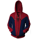 Men Spider Hoodie 3D Spider-Man Zipper Hooded Sweatshirt