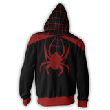 Spider Man Hoodie 3D Zipper Hooded Sweatshirt