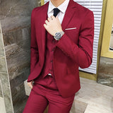 Seersucker Suit Tuxedo Three-Piece Suit Small Suit