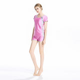 Burkini Muslim Swimwear Color Matching Shorts Short Sleeve Top Two-Piece Set Beachwear