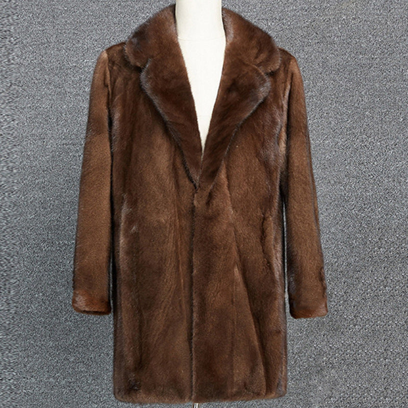 Beaver Coat Men Mink Fur Men's Winter Coat