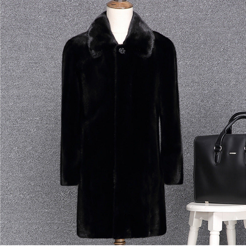 Beaver Coat Men Fall Winter Men Coat plus Size Casual