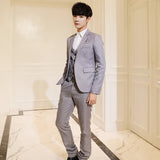 Seersucker Suit Dress Vest Three-Piece