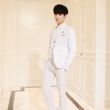 Seersucker Suit Dress Vest Three-Piece
