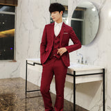 Seersucker Suit Dress Vest Three-Piece