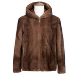 Beaver Coat Men Hooded Coat Marten Overcoats Men's Coat