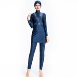 Burkini Muslim Swimwear Sequin Stitching Slim Three-Piece Split Beachwear