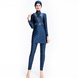 Burkini Muslim Swimwear Sequin Stitching Slim Three-Piece Split Beachwear