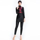 Burkini Muslim Swimwear Sequin Stitching Slim Three-Piece Split Beachwear