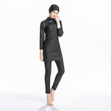 Burkini Muslim Swimwear Conservative Swimwear Slim Fit Patchwork Three-Piece Set Beachwear Women
