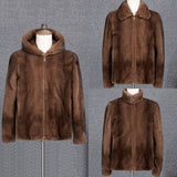 Beaver Coat Men Hooded Coat Marten Overcoats Men's Coat