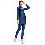 Burkini Muslim Swimwear Sequin Stitching Slim Three-Piece Split Beachwear