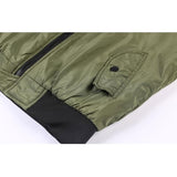 Tactics Style Men Outdoor Windproof Coat Men Casual Jacket Men's Casual Solid Color Stand Collar Flight Jacket