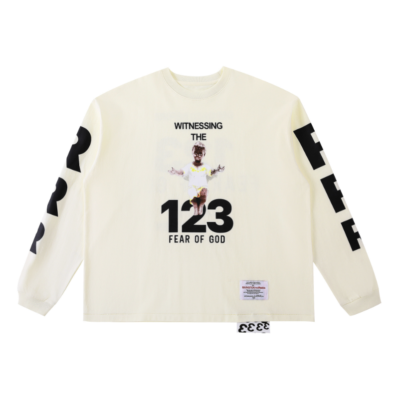 Rrr123 Sweatshirt Casual Loose-Fitting Fleece Pullover