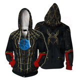 Men Spider Hoodie 3D Printed Cardigan Hoodie
