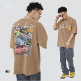 Blackair T Shirt Retro Short Sleeve Loose round Neck T-shirt