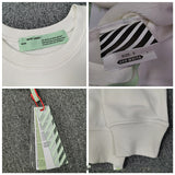 Off White Sweatshirts Long Sleeve round Neck Sweater for Men and Women