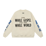 Rrr123 Sweatshirt Cross Trendy Loose round Neck Sweater for Men and Women