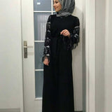 Women Plus Size Dresses Fashionable Sequins Patchwork Loose Long Dress
