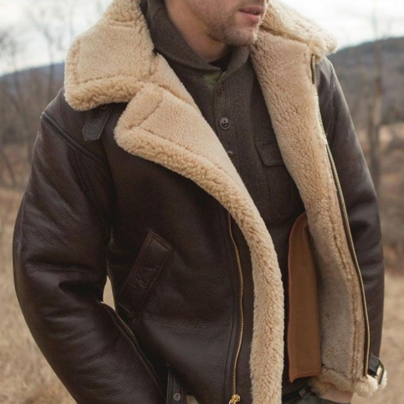 Beaver Coat Men Men's Clothing Jacket Long-Sleeved Fur