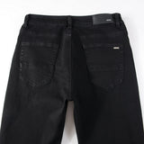 Amiri Jeans Casual Hip Hop Wash Splash-Ink Painted Slim Jeans Casual Fashionable 8800