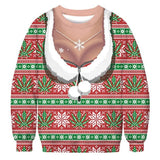 Black Christmas Sweater Vertical Stripes 3D Printed Sweater