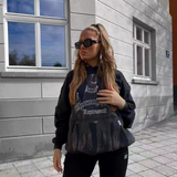 Present Hoodie Doberman Pinscher Printed Hoodie Retro Heavy Loose