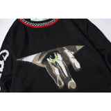 Off White Winter Fleece Sweatshirts Autumn and Winter Mohair Knitted Sweater