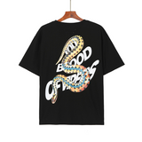 Rrr123 T-Shirt Vintage Distressed Fog Loose round Neck T-shirt