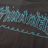 Thrasher T Shirt Summer Flame Thrasher Loose Short Sleeve Men's Round Neck Pullover