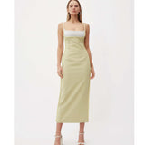 Emily Ratajkowski Dress Sleeveless Cold-Shoulder Sexy Slip Dress