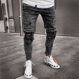 J Shaped Jeans New Men's Skinny Jeans Casual Zipper Skinny Pants