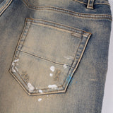 Amiri Jeans Casual Hip Hop Wash Splash-Ink Painted Slim Jeans Casual Fashionable 6556