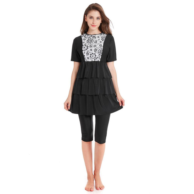 Burkini Swimwear Muslim Fashion Outfits Ladies Conservative Beach Swimsuit Sun Protection Beachwear