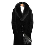 Beaver Coat Men's Collar Fur Coat Slim Fit Marten Overcoats