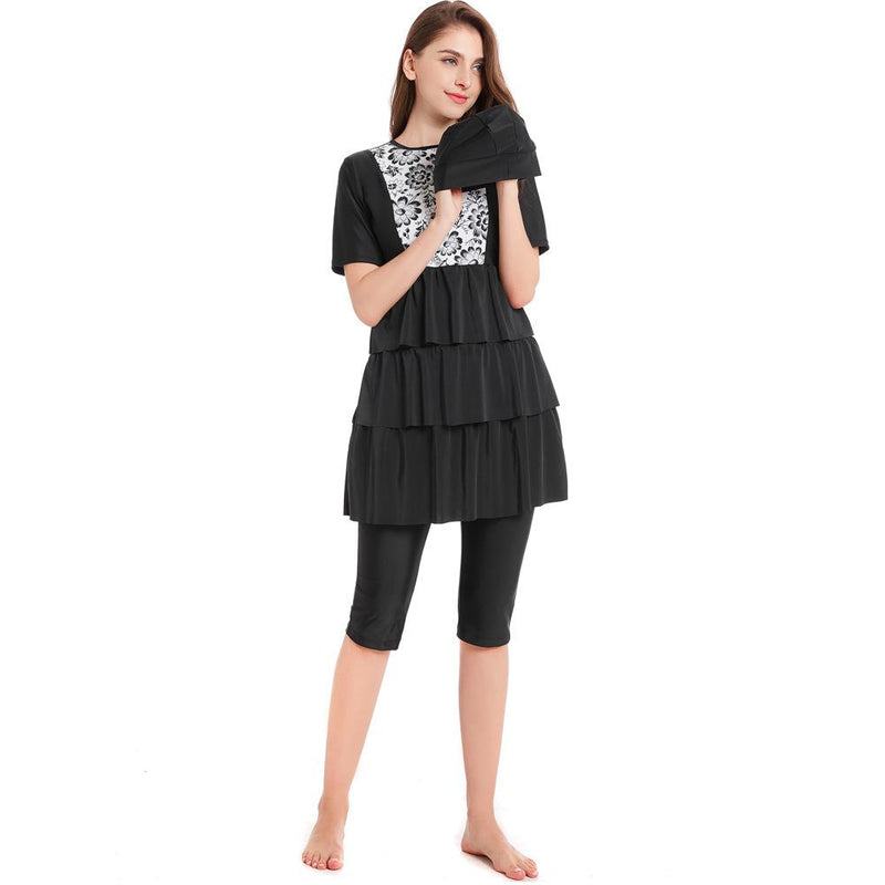 Burkini Swimwear Muslim Fashion Outfits Ladies Conservative Beach Swimsuit Sun Protection Beachwear