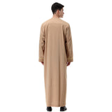Mens Thobes Men's Printed Zipped round Neck Robe