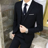 Seersucker Suit Men's Three-Piece Suit