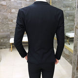 Seersucker Suit Men's Three-Piece Suit