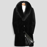 Beaver Coat Men's Collar Fur Coat Slim Fit Marten Overcoats