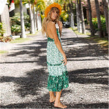 Beth Dutton Bohemian Dress Summer Spring Midi Dresses Backless Strap Dress Beach Dress
