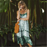 Beth Dutton Bohemian Dress Summer Spring Midi Dresses Backless Strap Dress Beach Dress