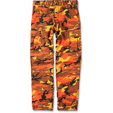 Hip Hop Camoufiage Print Savage Orange Camo Cargo Pants Dafeili Camouflage Autumn and Winter Harajuku Style Street All-Match Retro Workwear Pants Tide
