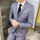 Seersucker Suit Men's Three-Piece Suit