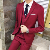 Seersucker Suit Men's Three-Piece Suit