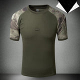 Tactics Style T Shirt for Men T-shirt Tactical Men's Short Sleeve Summer round Neck